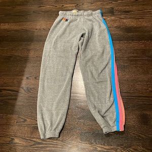 Aviator Nation Neon 5 Stripe Sweatpants Size S